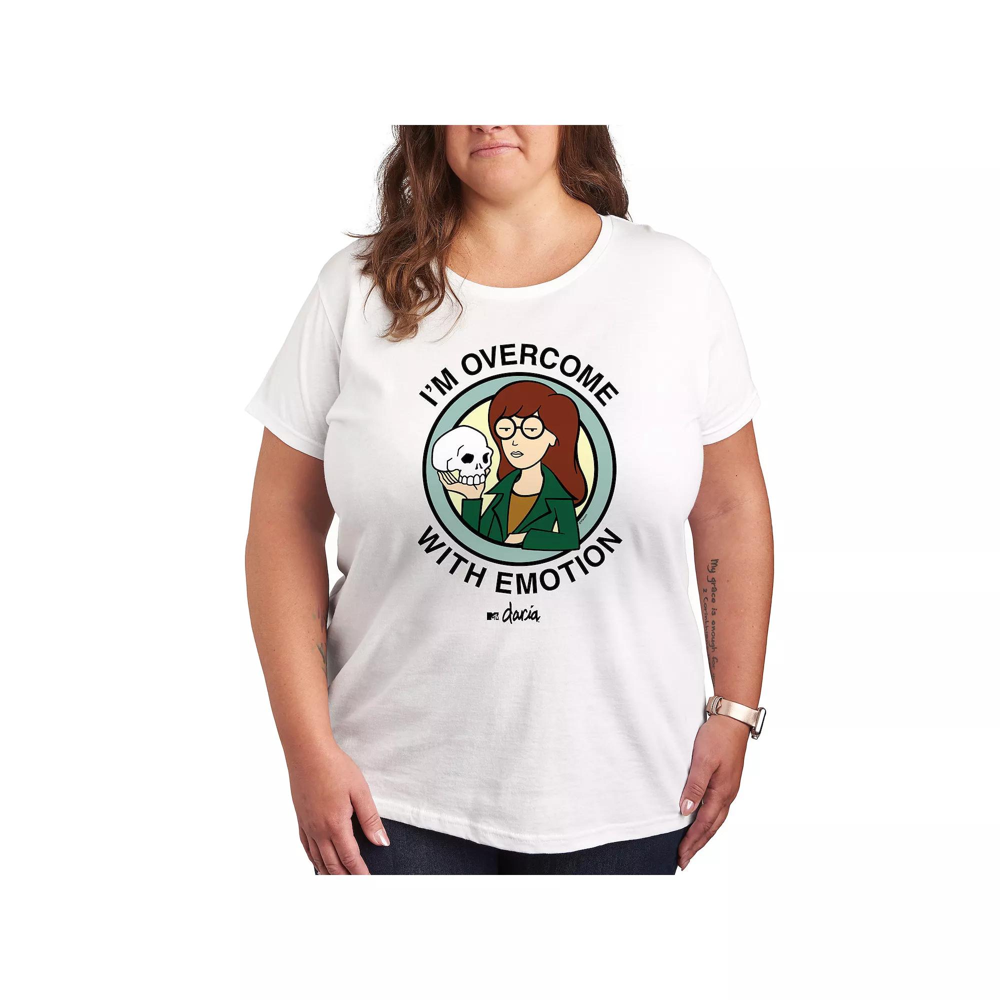 Plus Daria I'm Overcome With Emotion Graphic Tee, Women's,  Product Image