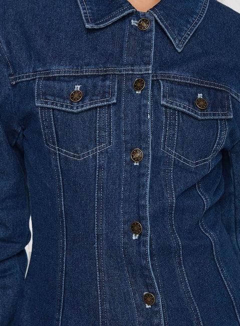 Rider Jacket Blue Denim Product Image