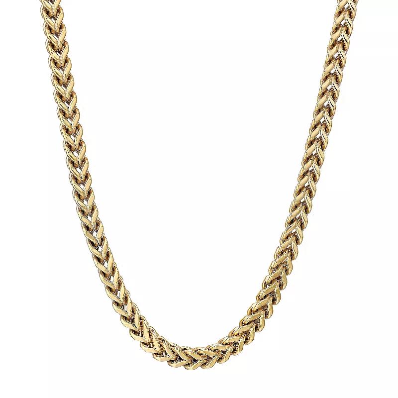 Mens LYNX 6 mm Foxtail Chain Necklace Gold Tone Product Image