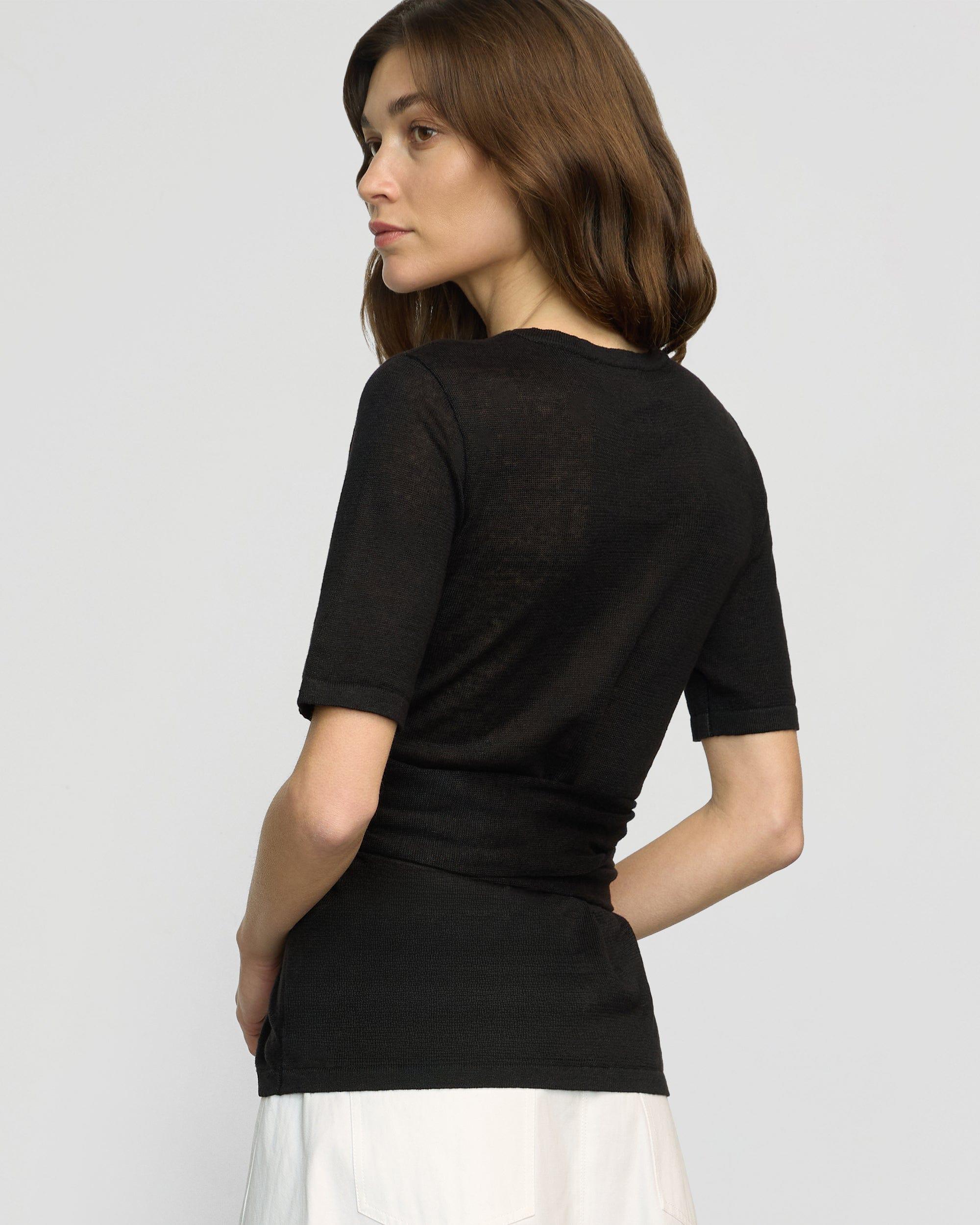 Lark Tie-Front Linen Sweater Product Image