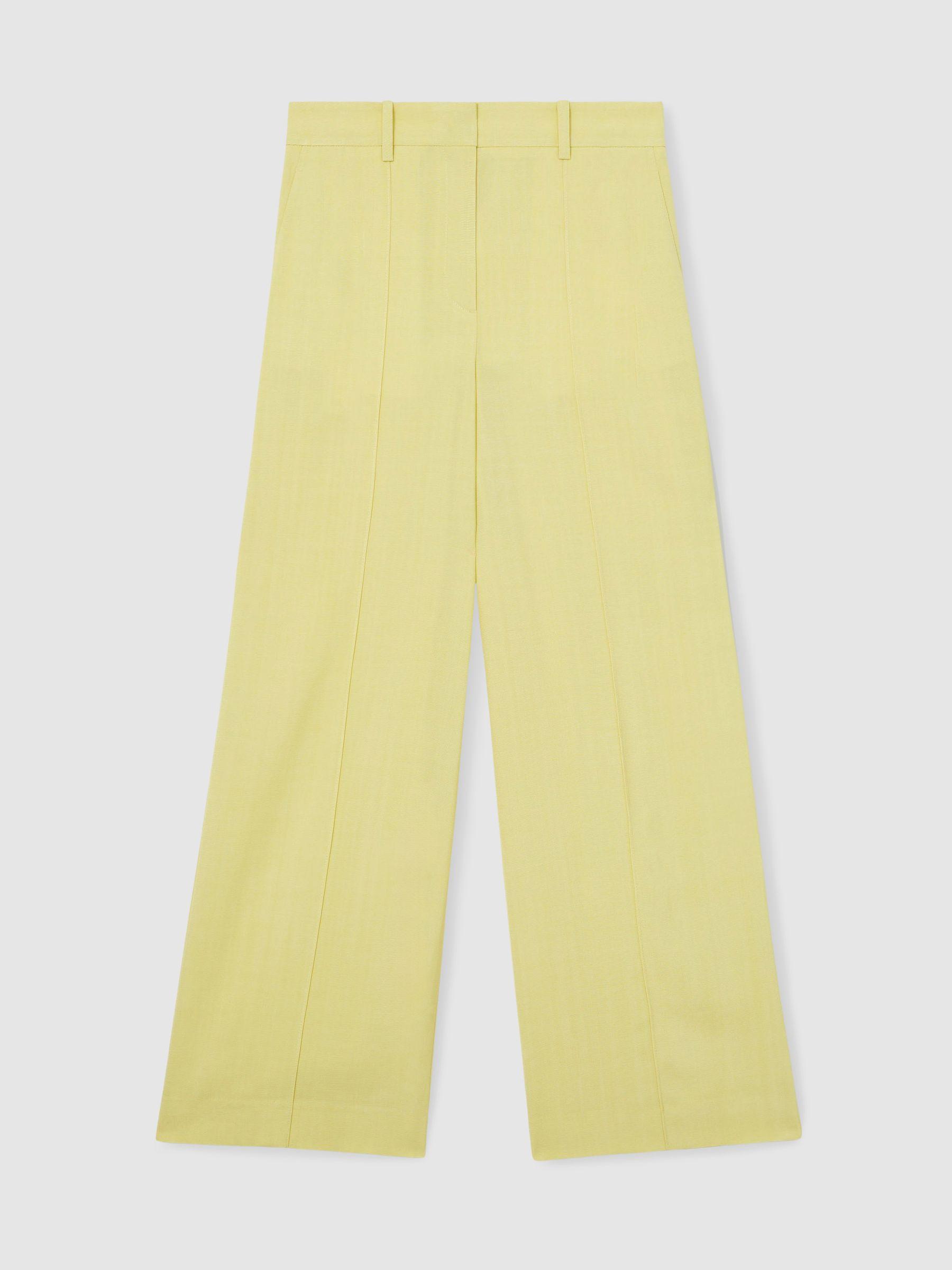 Atelier Wide-Leg Suit Trousers in Lemon Product Image