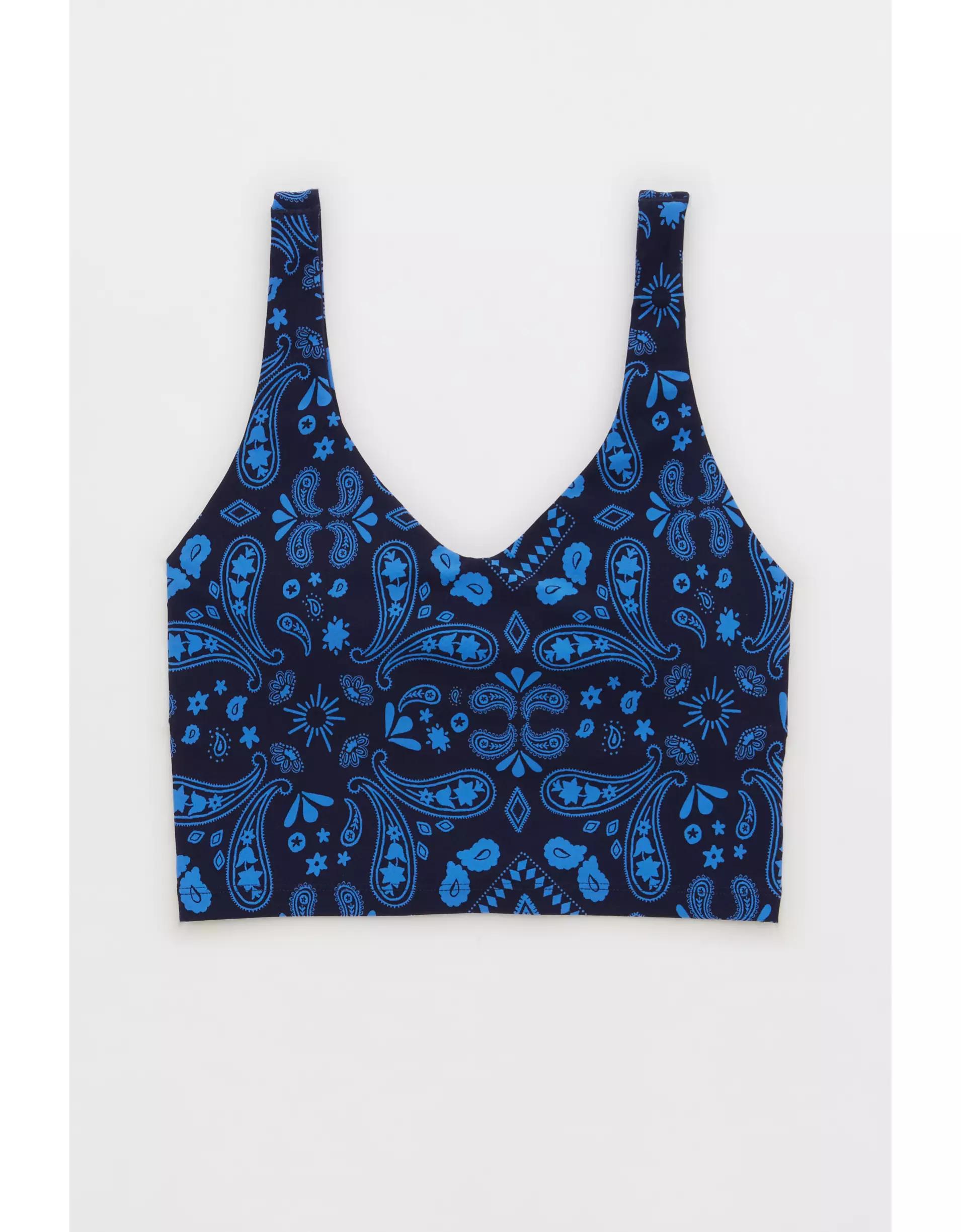 OFFLINE By Aerie Real Me Low Key Longline Sports Bra Product Image