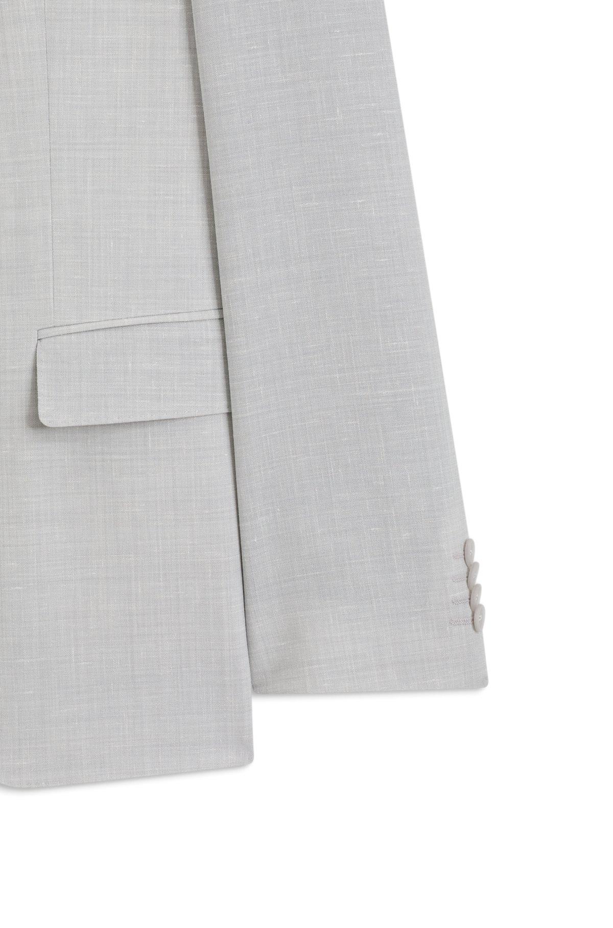 Two-piece slim-fit suit in micro-patterned cloth Product Image