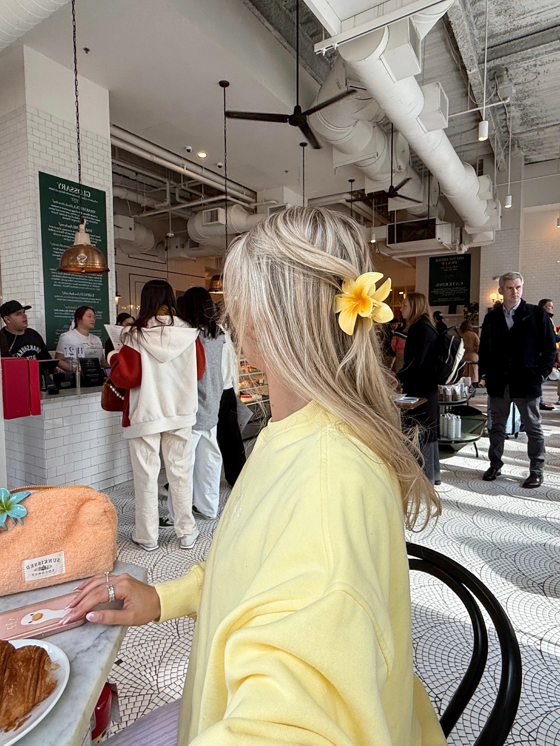 Isabella Banana Yellow Sunkissedcoconut Embroider Sweatshirt Product Image