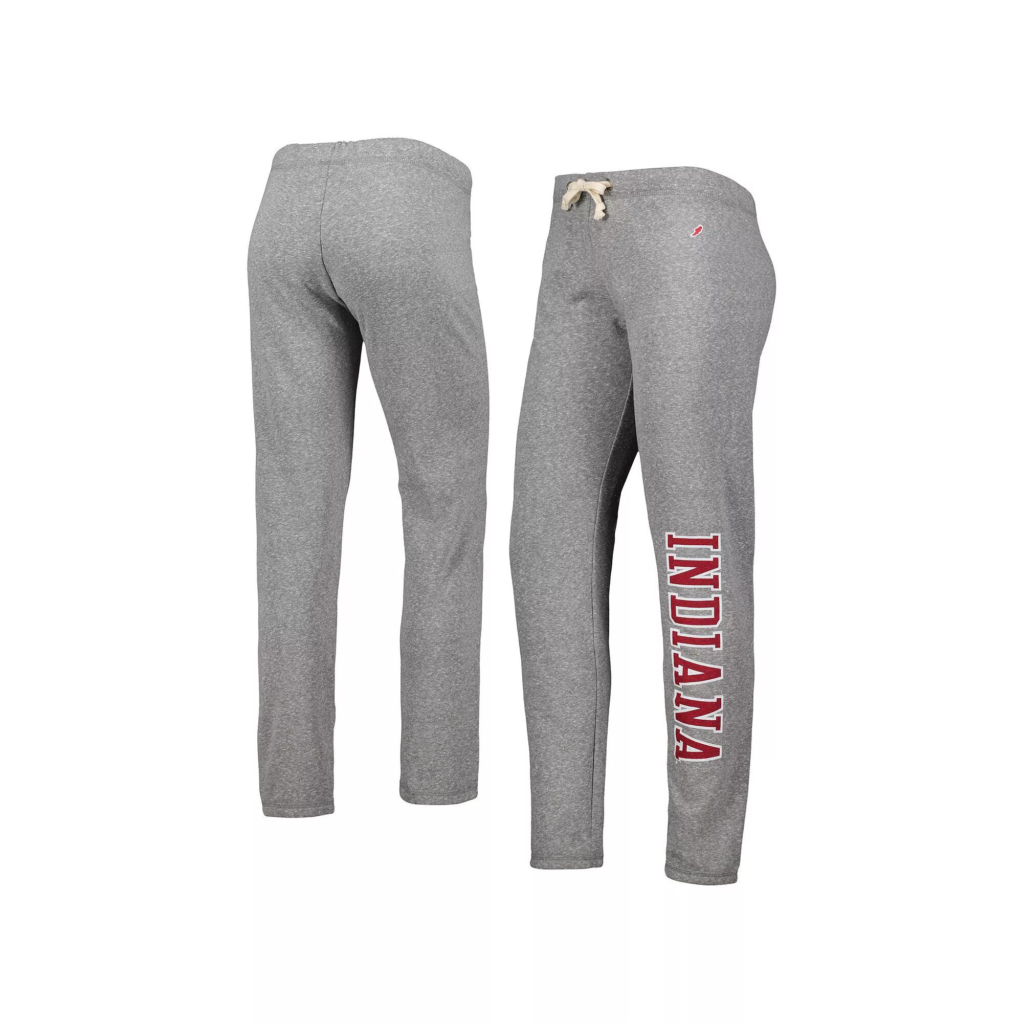 Women's League Collegiate Wear Heather Gray Indiana Hoosiers Victory Springs Tri-Blend Jogger Pants,  Product Image