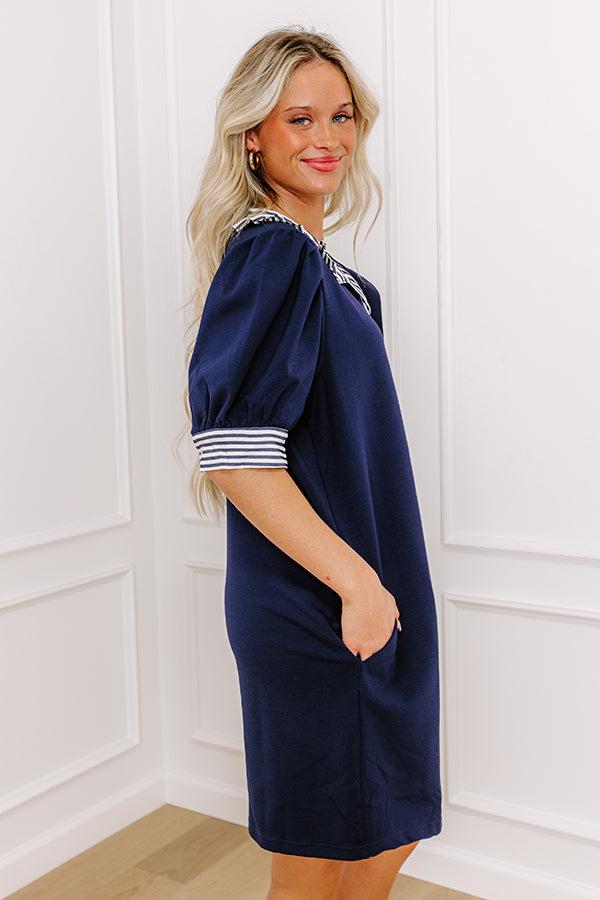Yacht Club Livin' Mini Dress in Navy Product Image