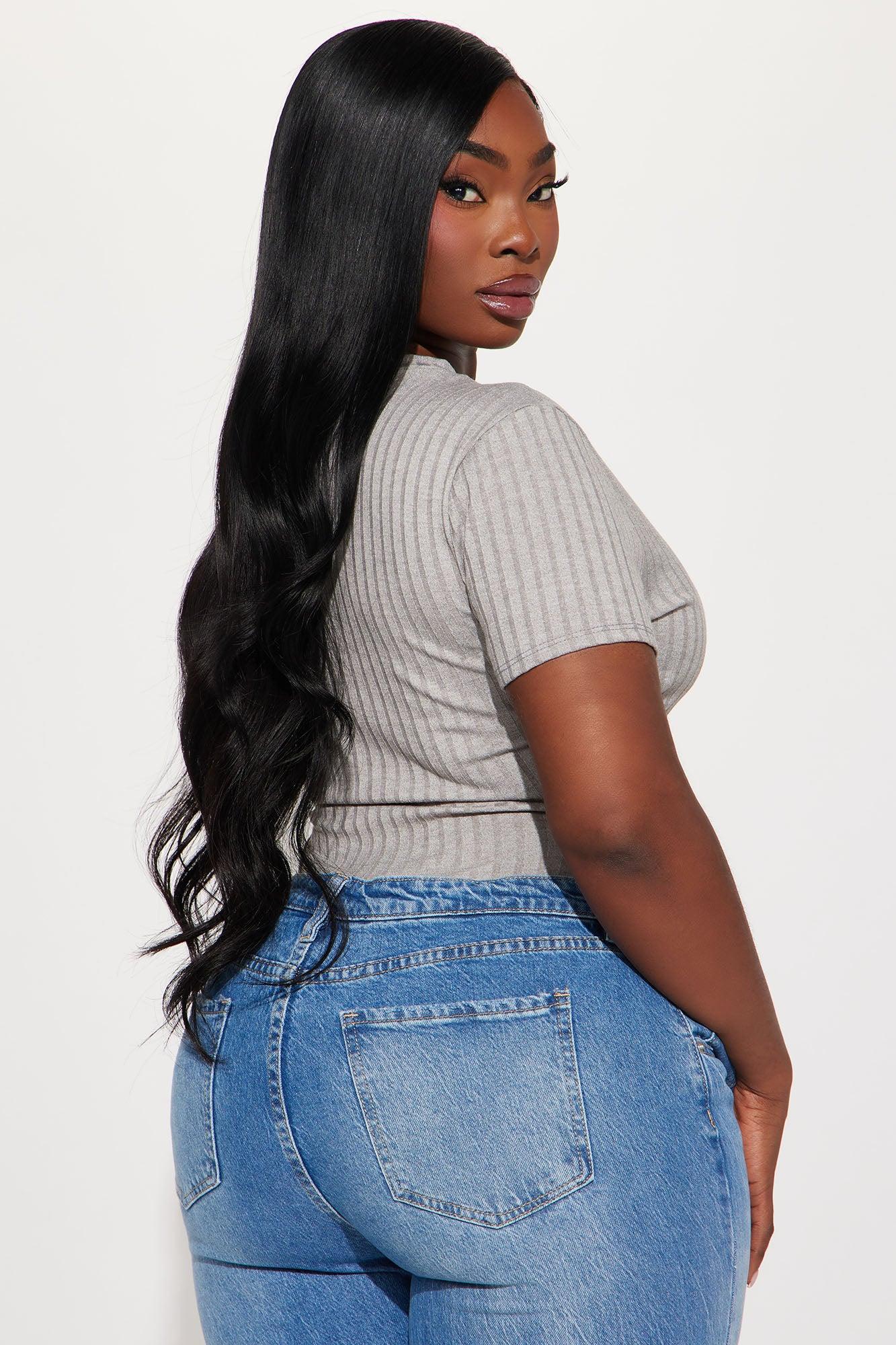 Attract It Cut Out Bodysuit - Heather Grey Product Image