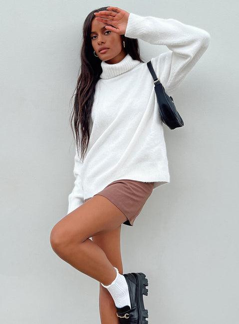 Oswin Turtleneck Sweater White Product Image