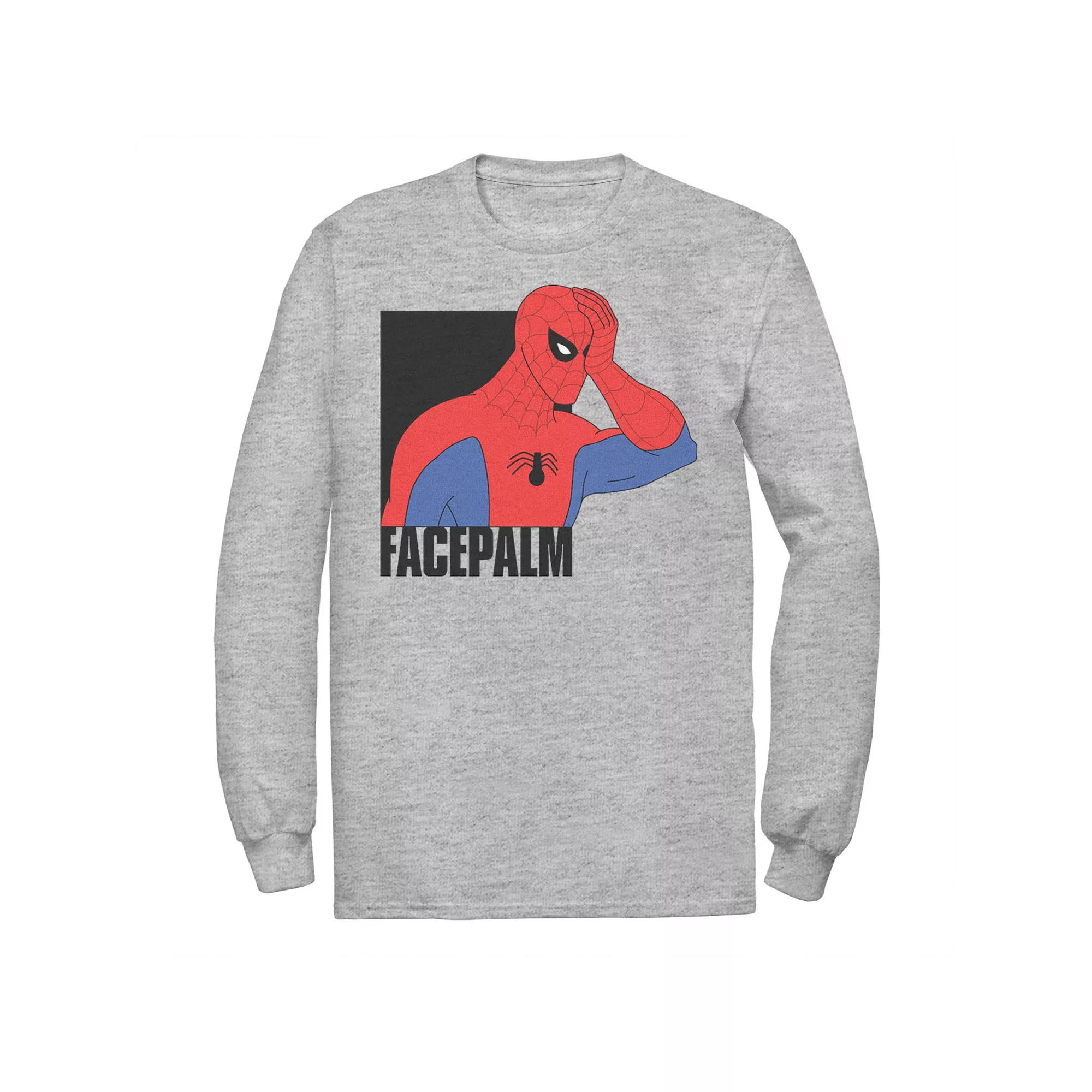 Men's Marvel Spider-Man Facepalm Vintage Portrait Tee,  Product Image