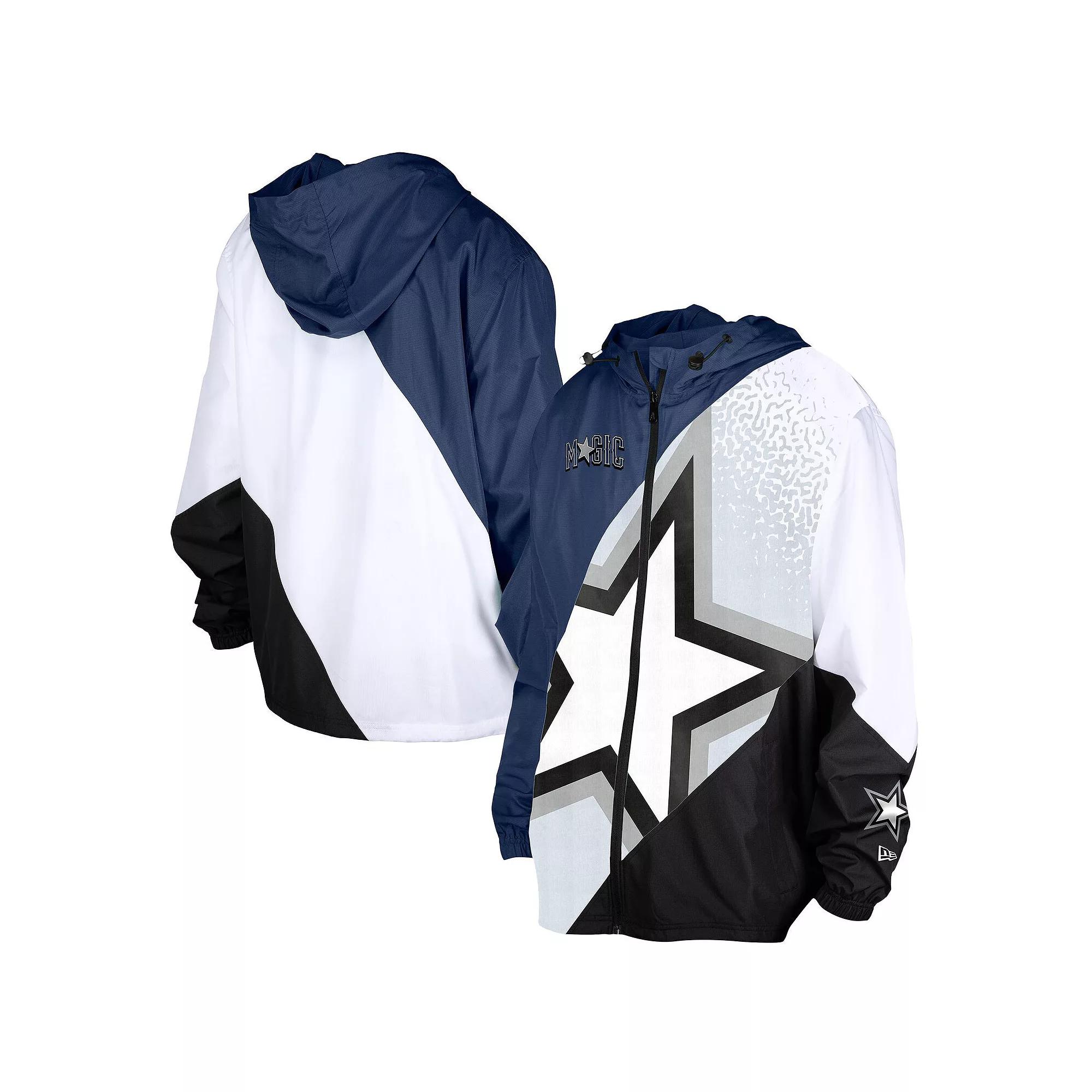 Men's New Era  Navy Orlando Magic 2024/25 City Edition Full-Zip Windbreaker Jacket, Size: Small, Mag Blue Product Image