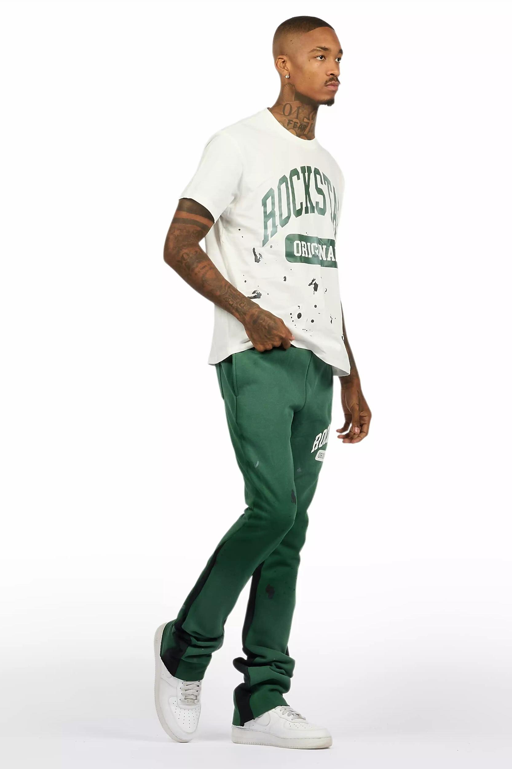 Rainer Green T-Shirt/Stacked Flare Track Set Male Product Image