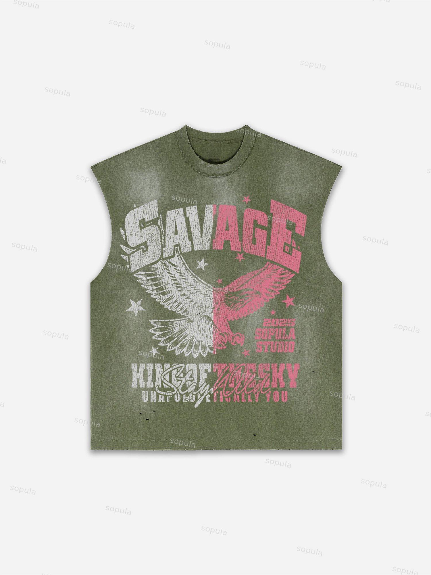 Basketball Dreams Boys Print Distressed Tank Top Product Image