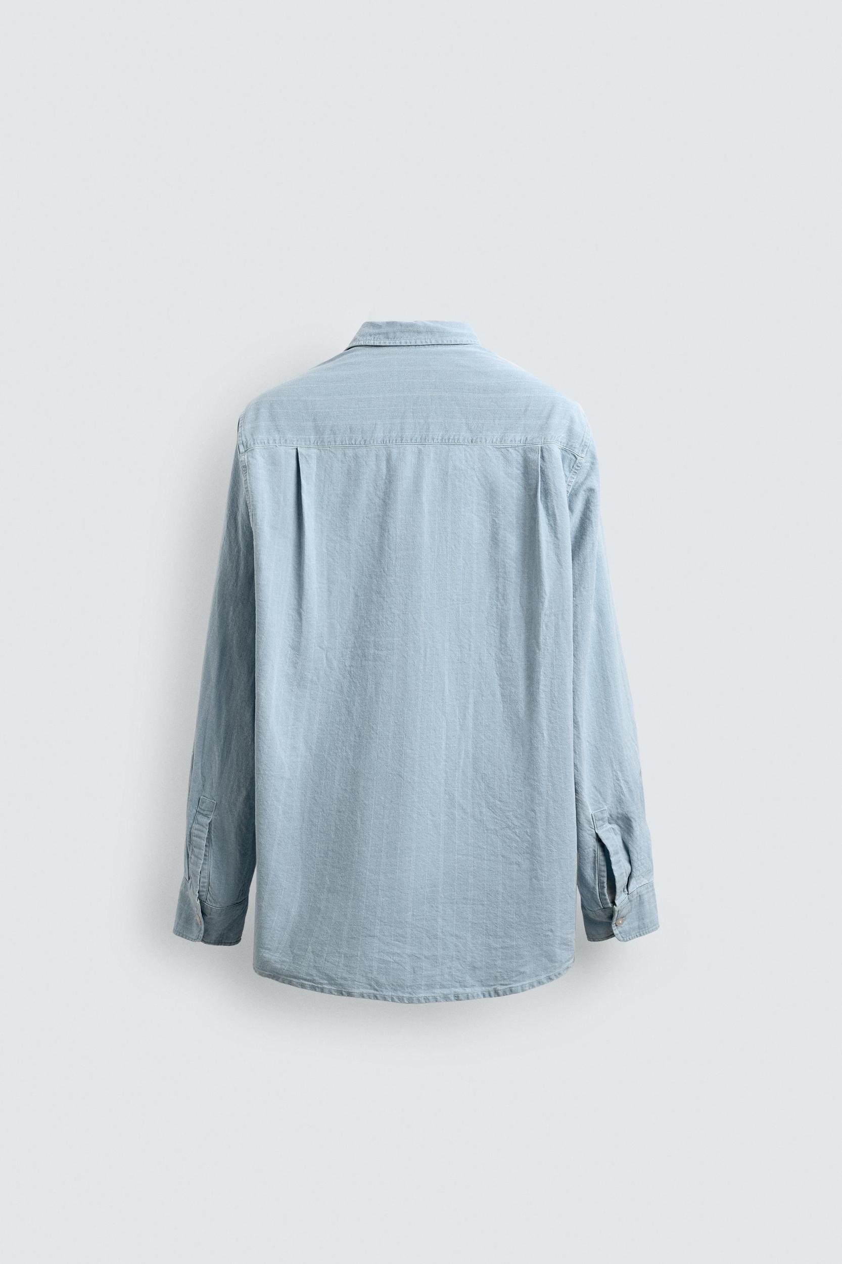 JACQUARD DENIM SHIRT AARON LEVINE X ZARA Product Image