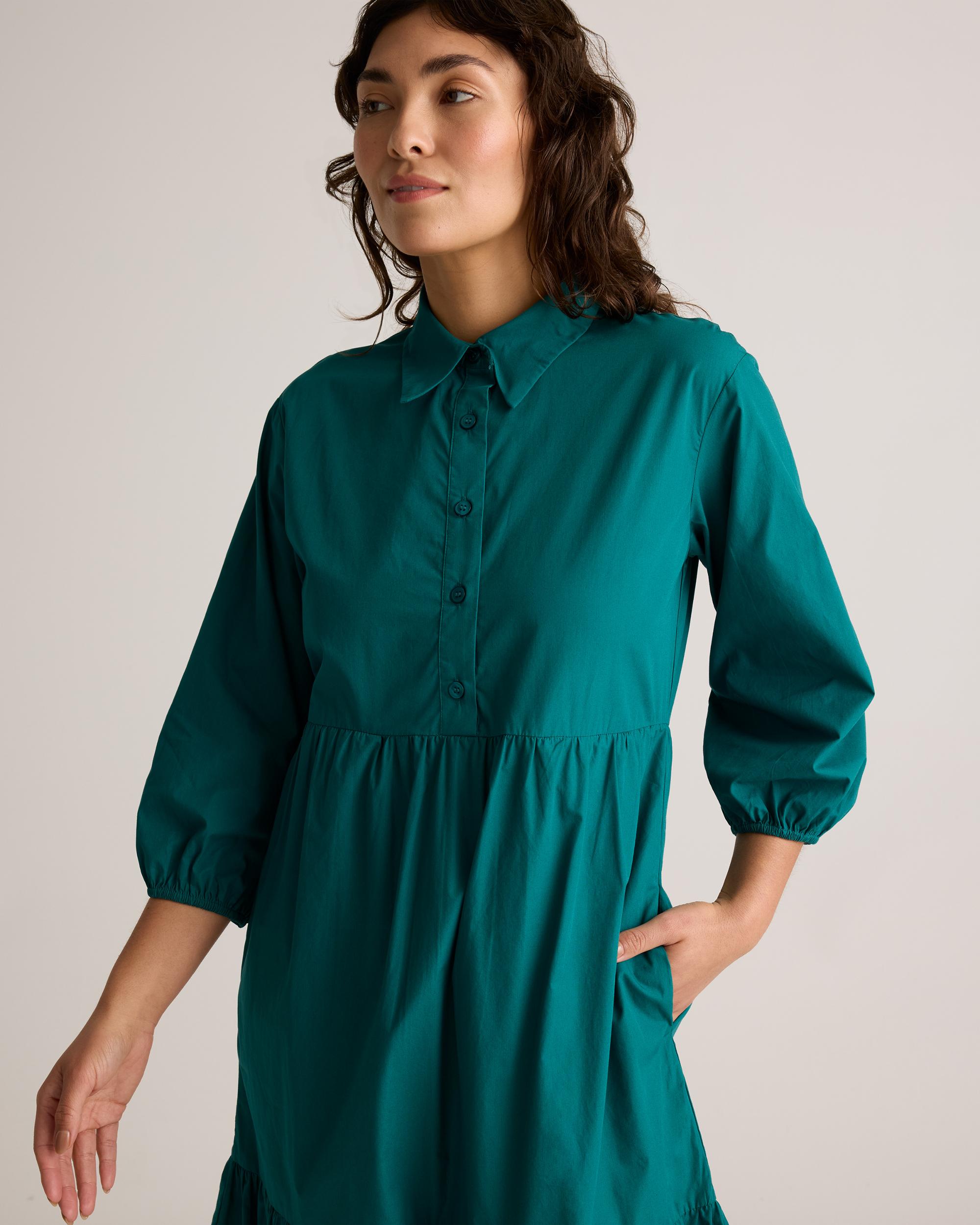 Quince | Women's Poplin Midi Tunic Dress Organic Cotton Product Image