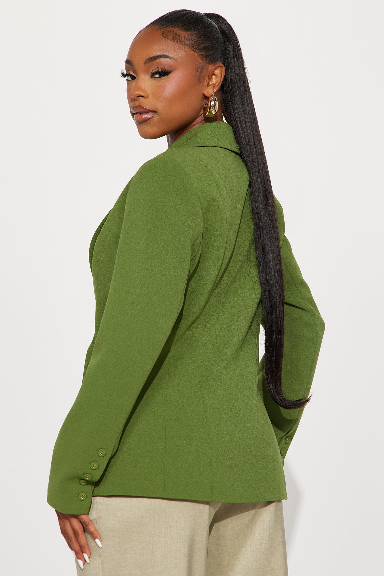 Charlie Fitted Blazer - Green Product Image