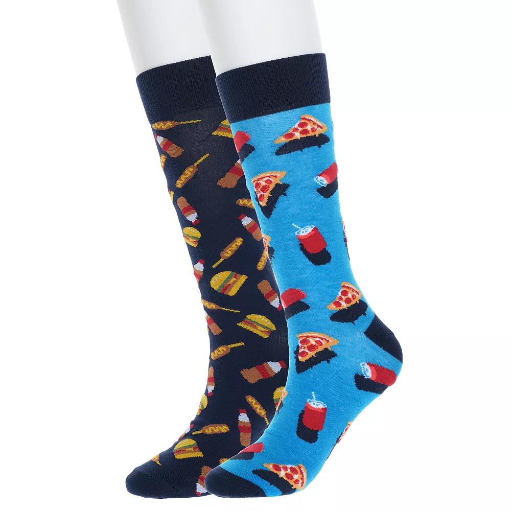 Men's Twisted Toes 2-Pack Novelty Socks, Ballpark Snacks Product Image