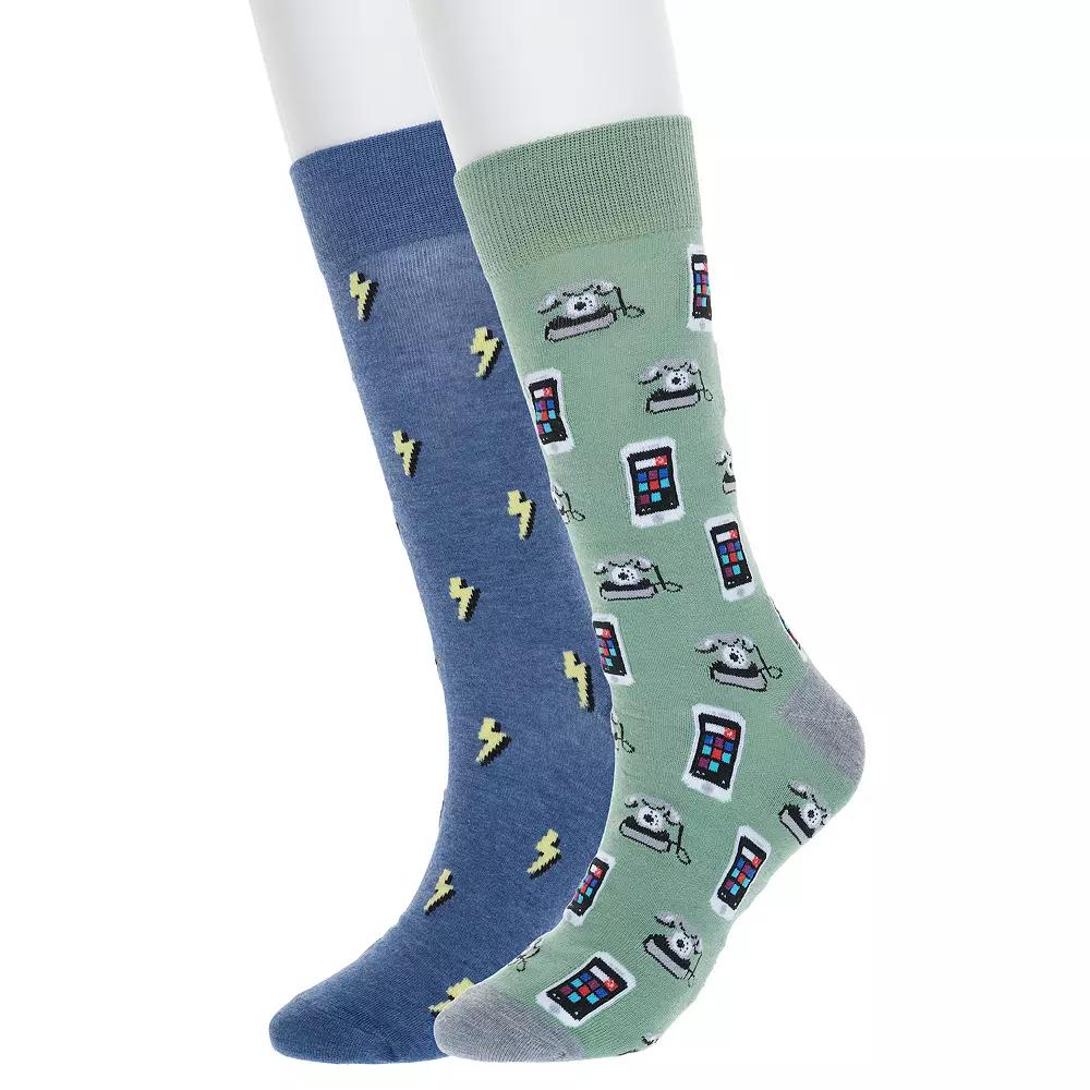 Men's Twisted Toes 2-Pack Novelty Socks, Day At Work Product Image