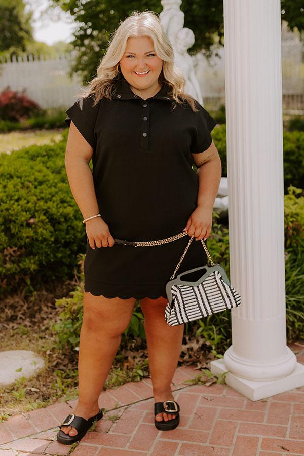 Patio Brunch Mini Dress in Black Curves Product Image