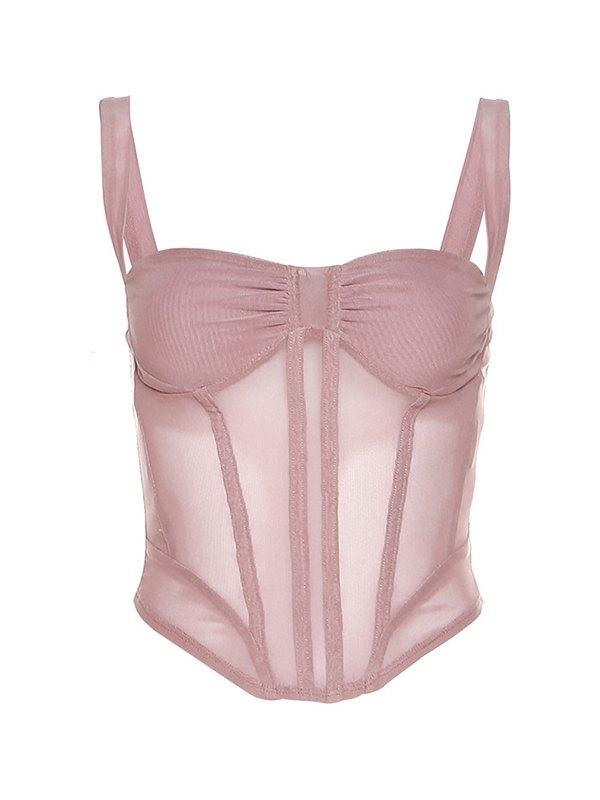 Sheer Mesh Corset Top Product Image