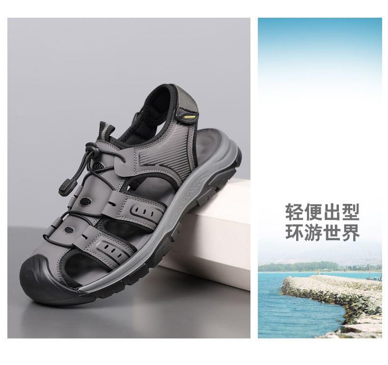 Drawstring Cutout Slingback Sandals Product Image