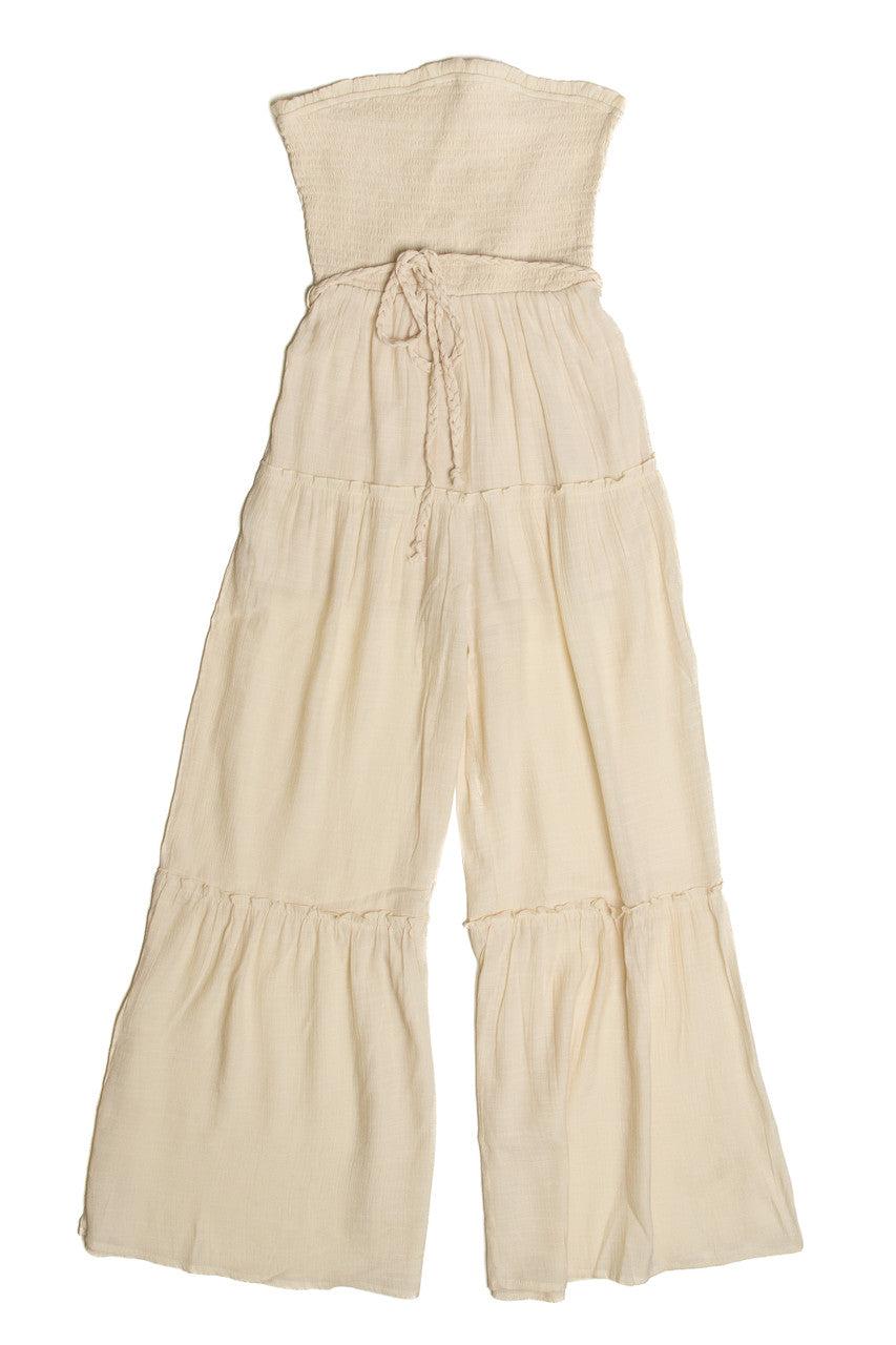 Sand Gauze Wide Leg Jumpsuit Product Image
