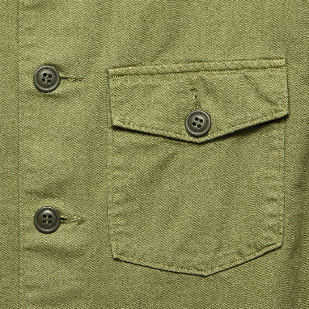 Reverse Sateen Overshirt - Olive Product Image