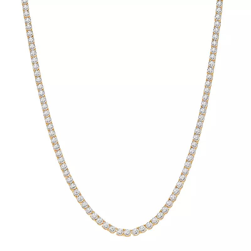 Diamond Brilliance 1 Carat T.W. Diamond Necklace, Women's, Size: 16", Gold Tone Product Image