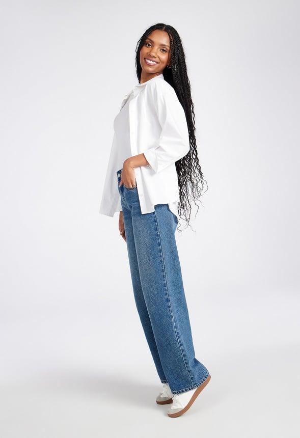 Billie Mid Rise Straight Leg Jeans Product Image