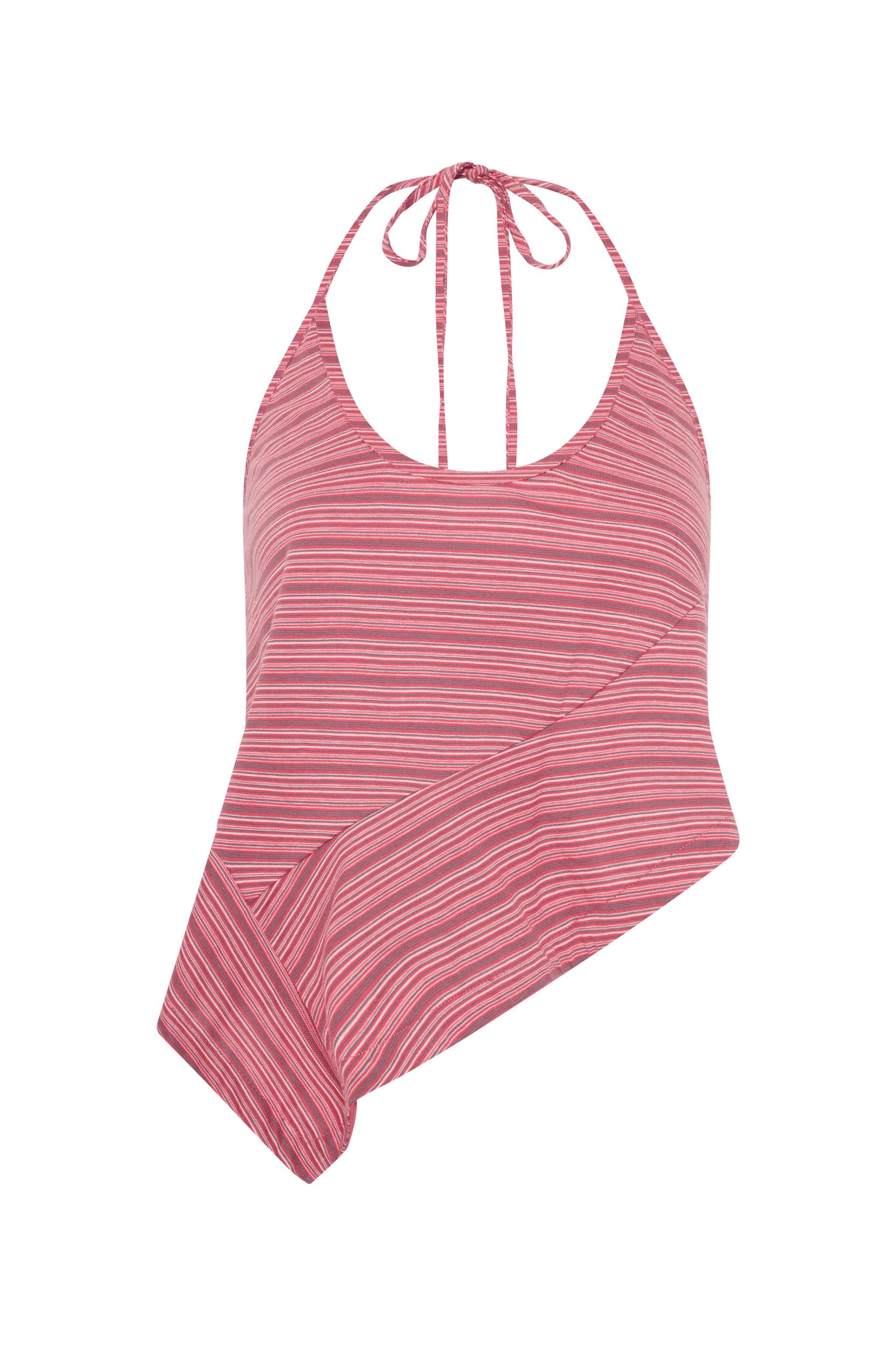 Maceio Midi Skirt Vermillion Stripe - Final Sale Product Image