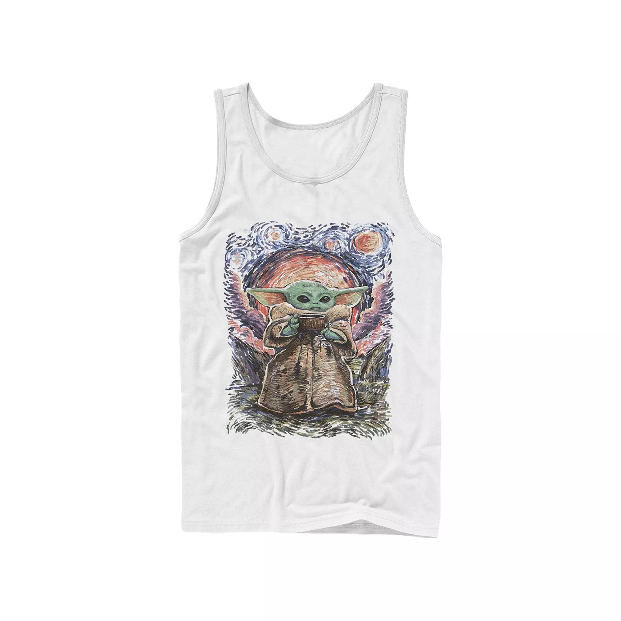 Men's Star Wars The Child Starry Night Graphic Tank Top,  Product Image