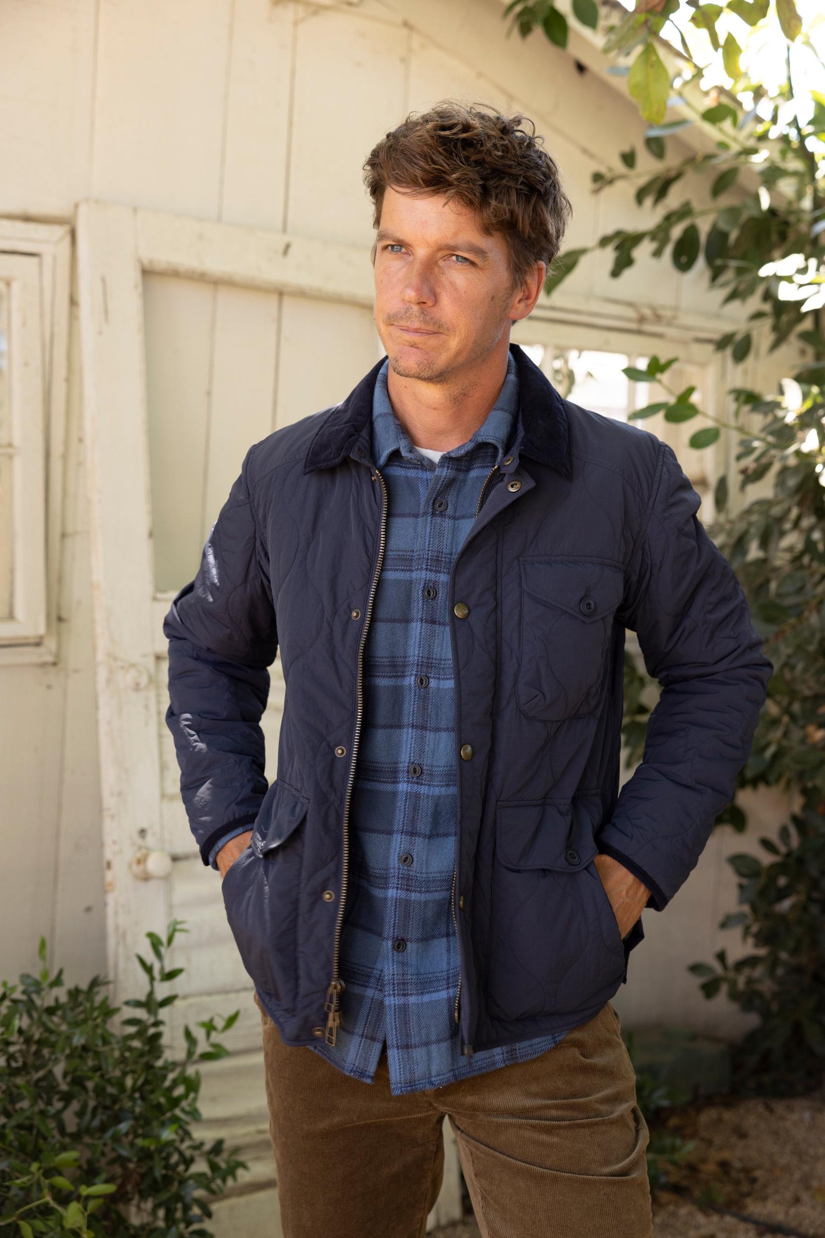 Andrew Lightweight Quilted Jacket - Navy Product Image