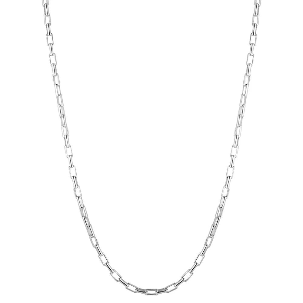 Sunkissed Sterling 14k Gold over Silver Square Long Link Necklace, Women's, Size: 18", Silver Tone Product Image