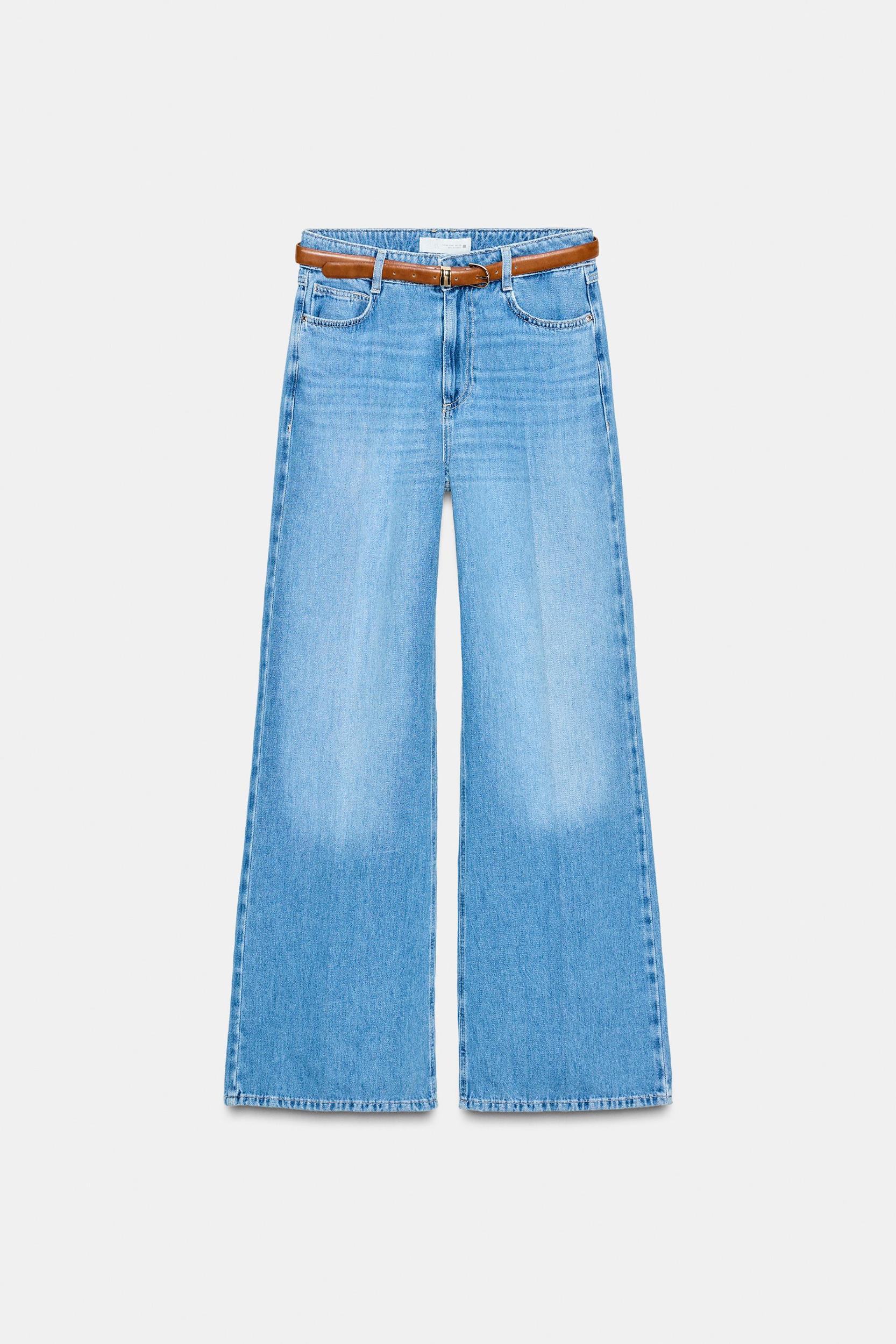 Z1975 HIGH-WAISTED WIDE LEG BELTED JEANS Product Image