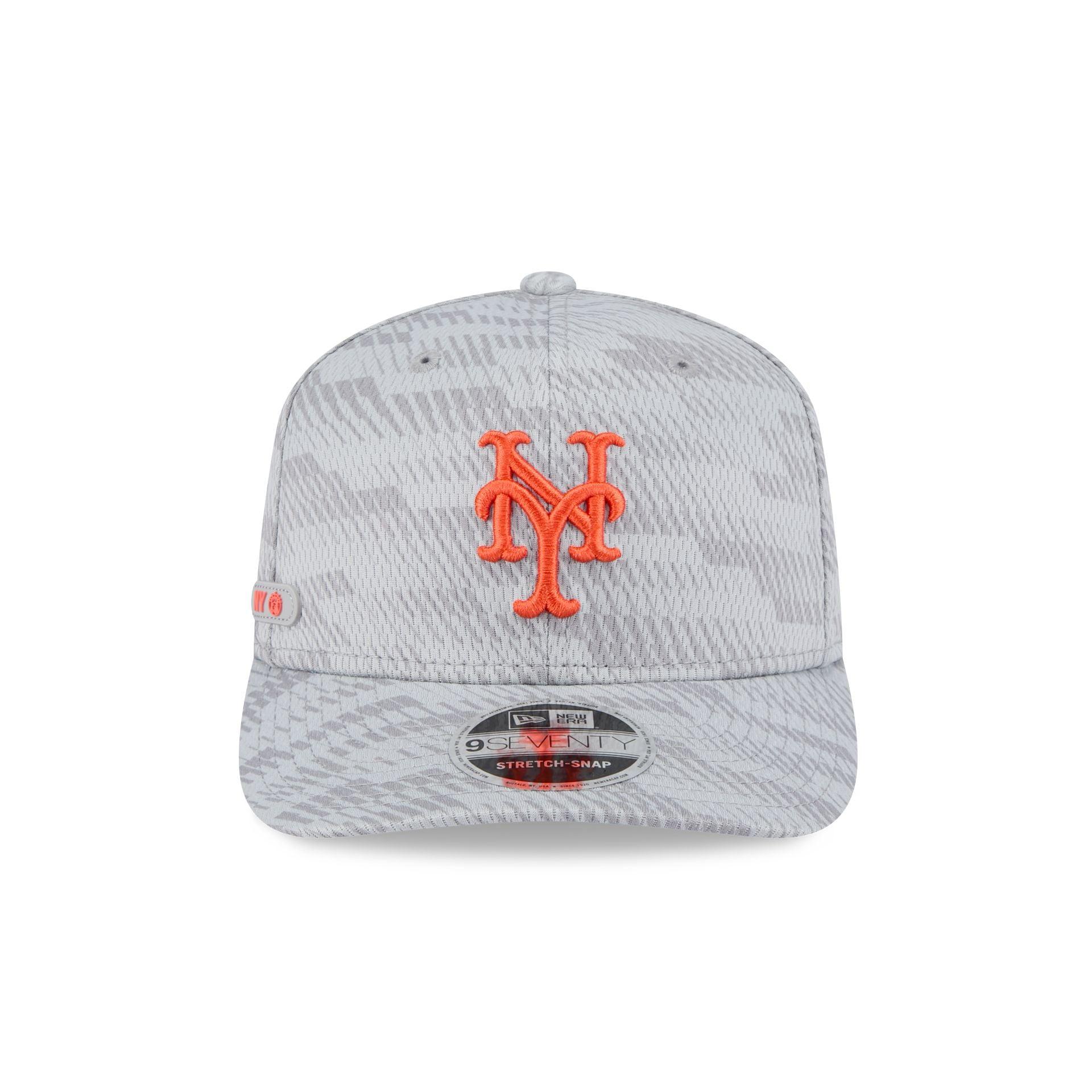 New York Mets 2025 Clubhouse Gray 9SEVENTY Stretch-Snap Hat Male Product Image
