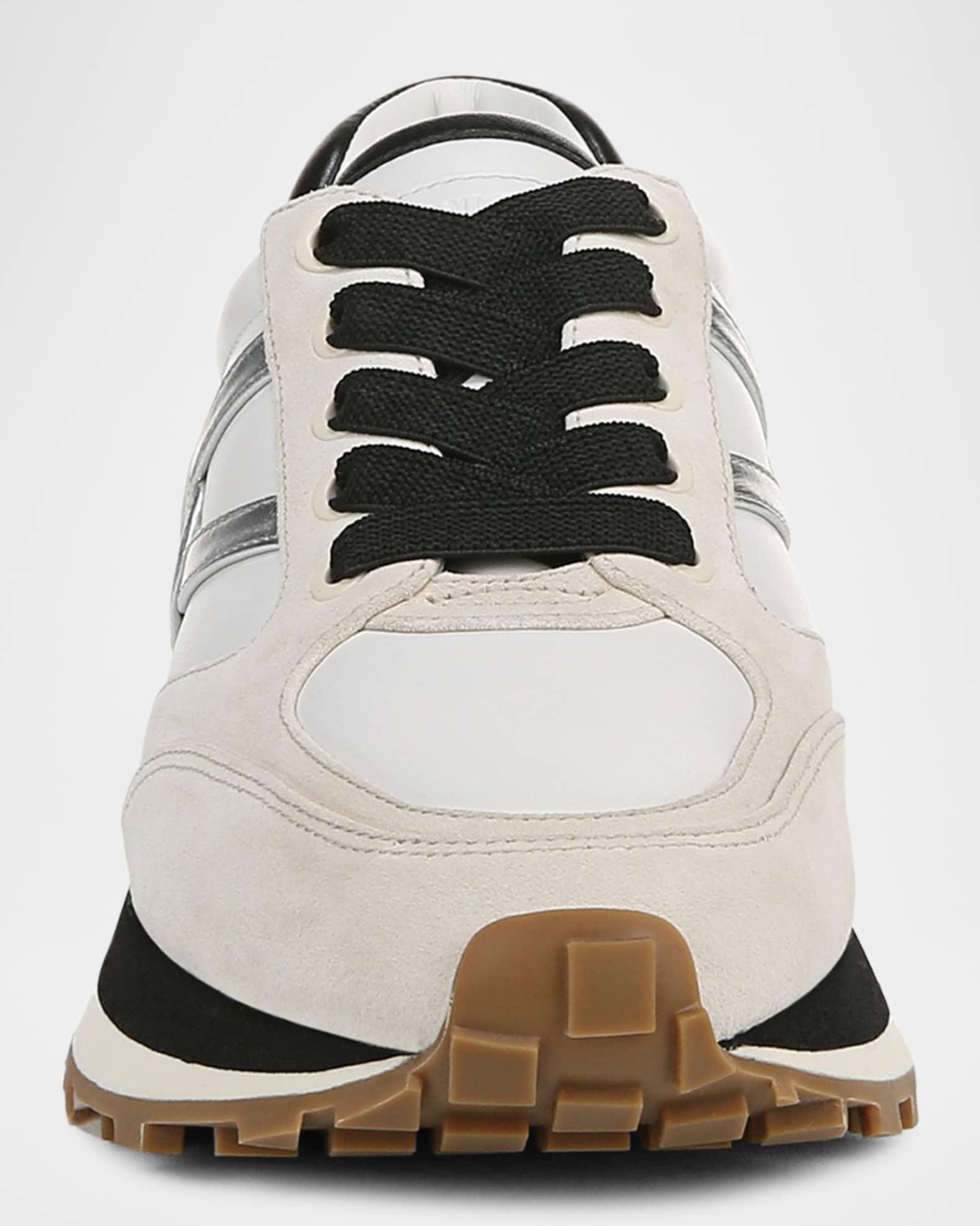 Valentina Mixed Leather Retro Sneakers Product Image