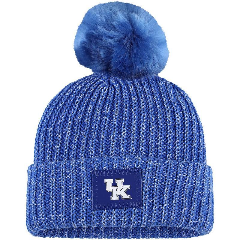 Women's Love Your Melon Royal Kentucky Wildcats Cuffed Knit Hat with Pom, Blue Product Image