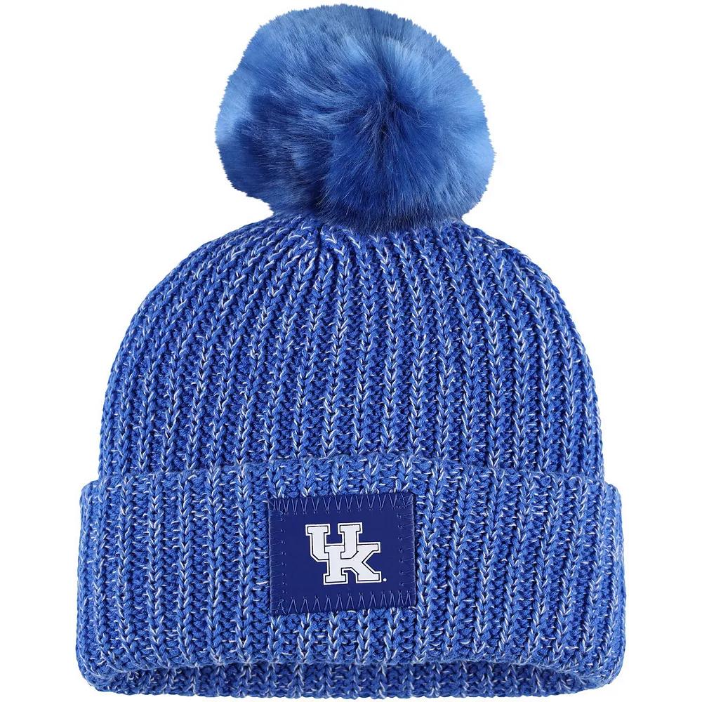 Women's Love Your Melon Royal Kentucky Wildcats Cuffed Knit Hat with Pom, Blue Product Image