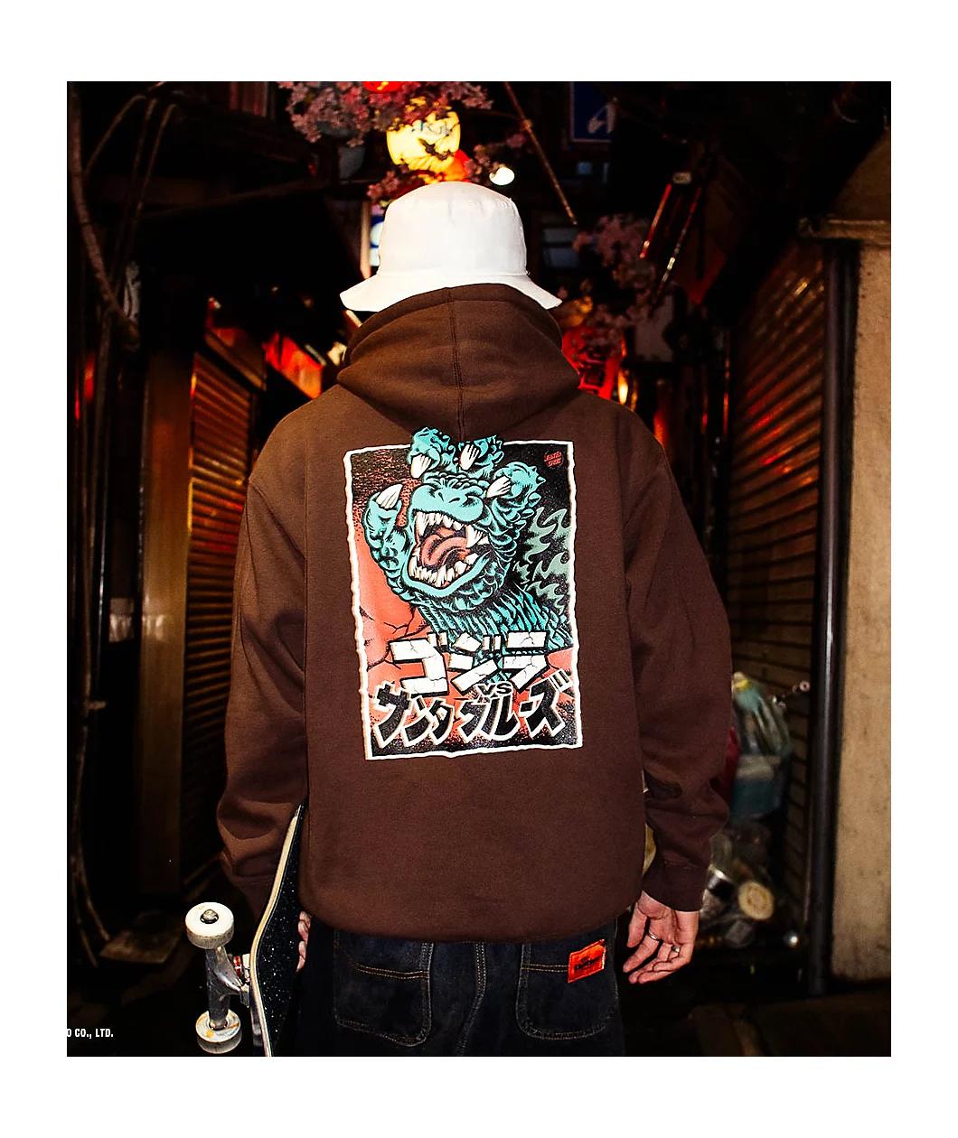 Santa Cruz x Godzilla Hand Brown Hoodie Product Image
