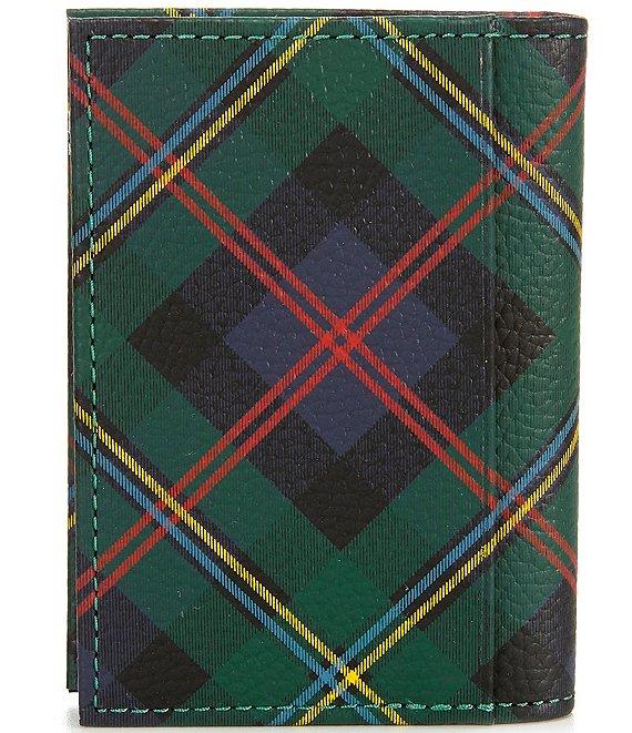 Polo Ralph Lauren Plaid Leather Folded Card Case Product Image