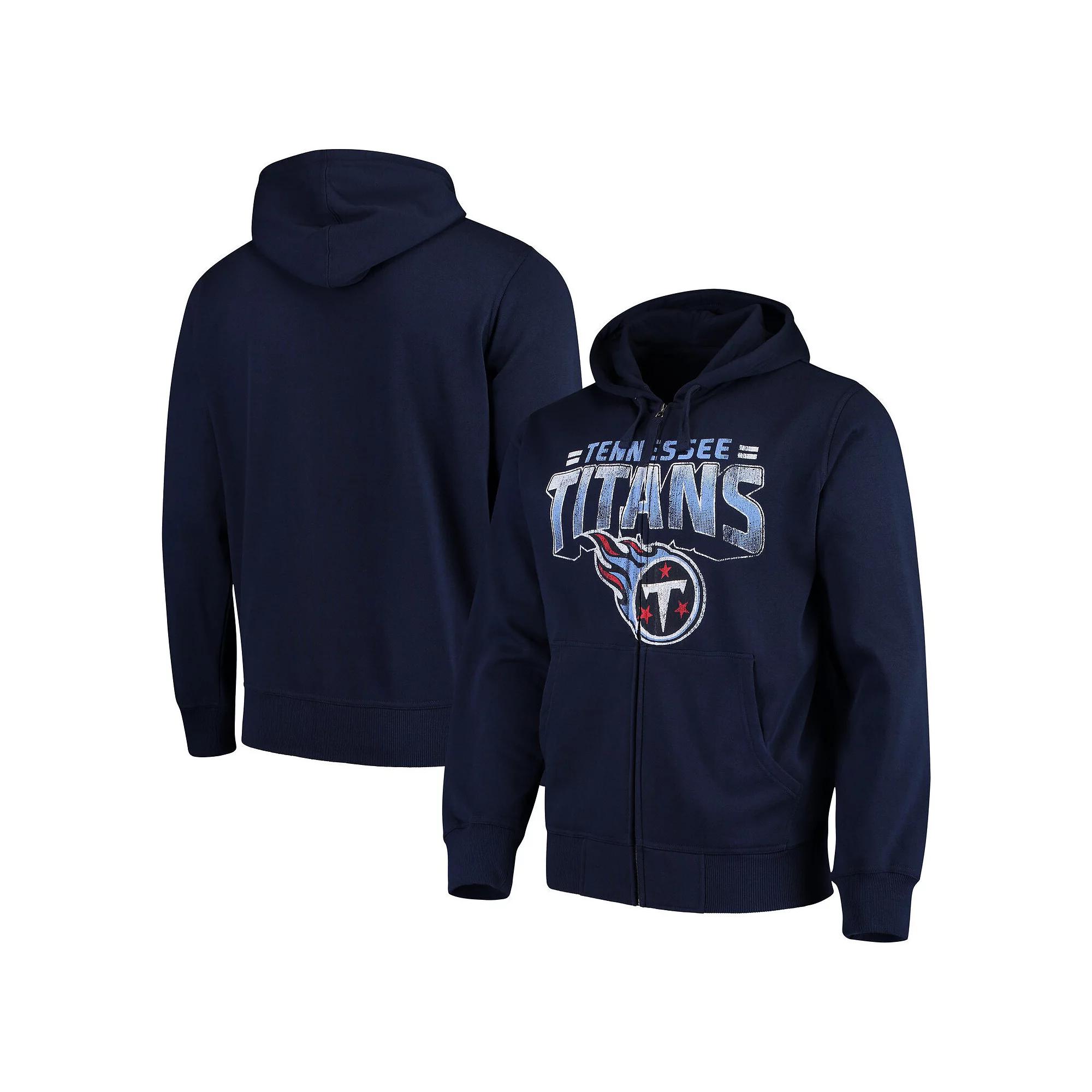 Men's G-III Sports by Carl Banks Navy Tennessee Titans Perfect Season Full-Zip Hoodie, Size: Medium, Blue Product Image