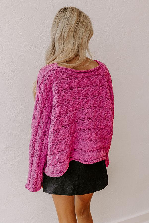 Cozy Mindset Cable Knit Chenille Sweater Product Image