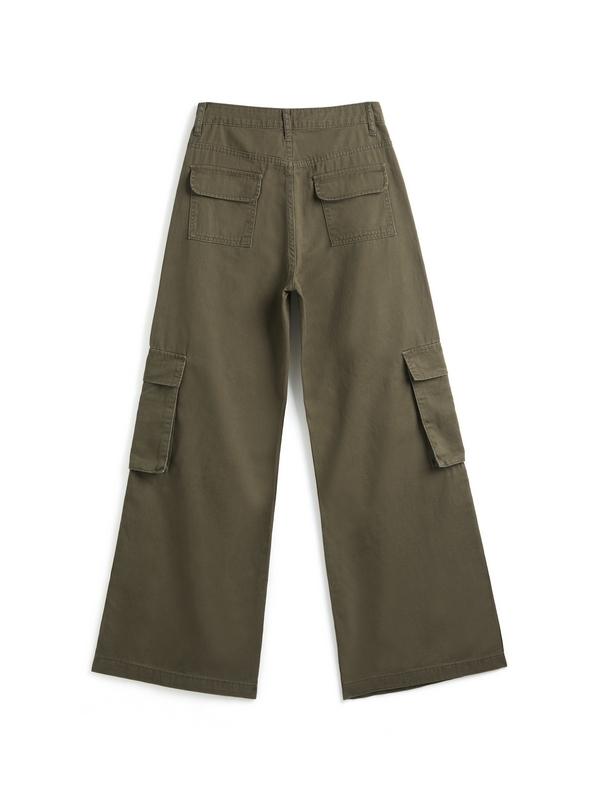 Vintage 90s Green Cargo Jeans Product Image