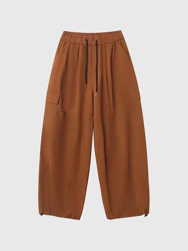 Men's Big Pocket Ruched Bound Feet Cargo Pants Product Image