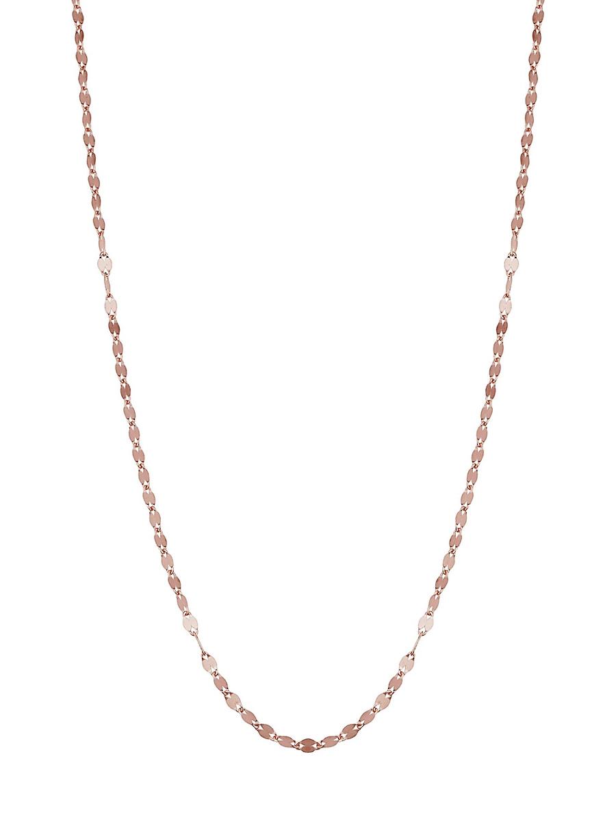 Womens 14K Rose Solid Gold Cabaret Chain Necklace Product Image