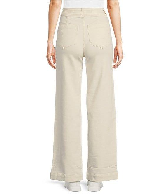 Faherty Stretch Terry Harbor High Rise Wide Leg Jeans Product Image