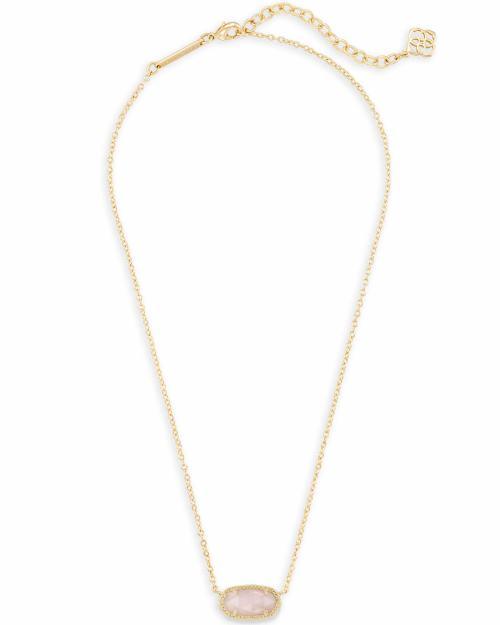 Elisa Gold Extended Length Pendant Necklace in Iridescent Drusy Product Image