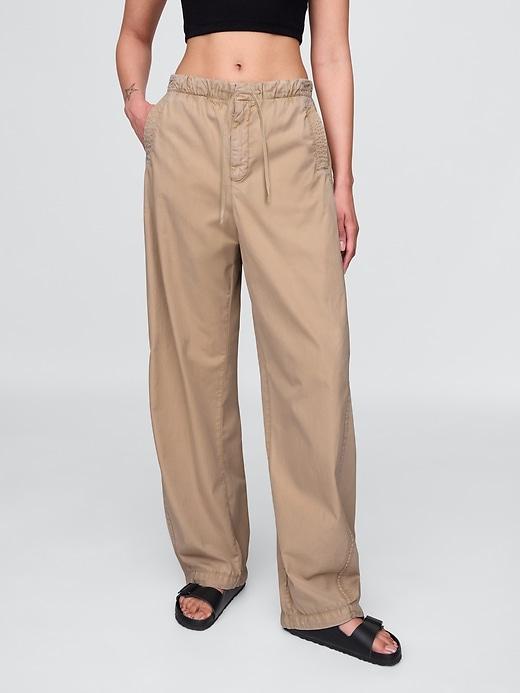 Mid Rise Barrel Parachute Pants Product Image