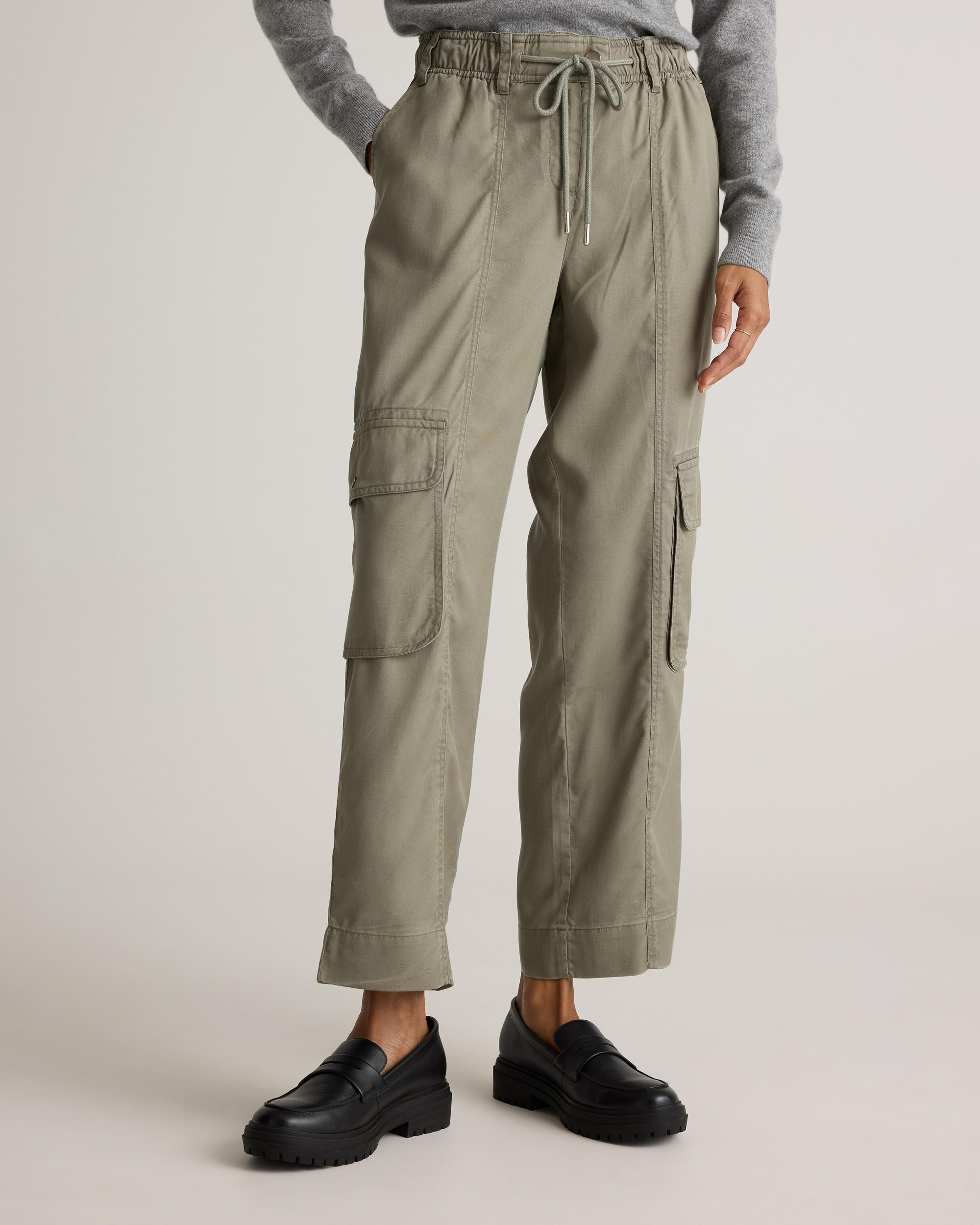 Quince | Women's Vintage Wash Tencel Drawstring Cargo Pants Product Image