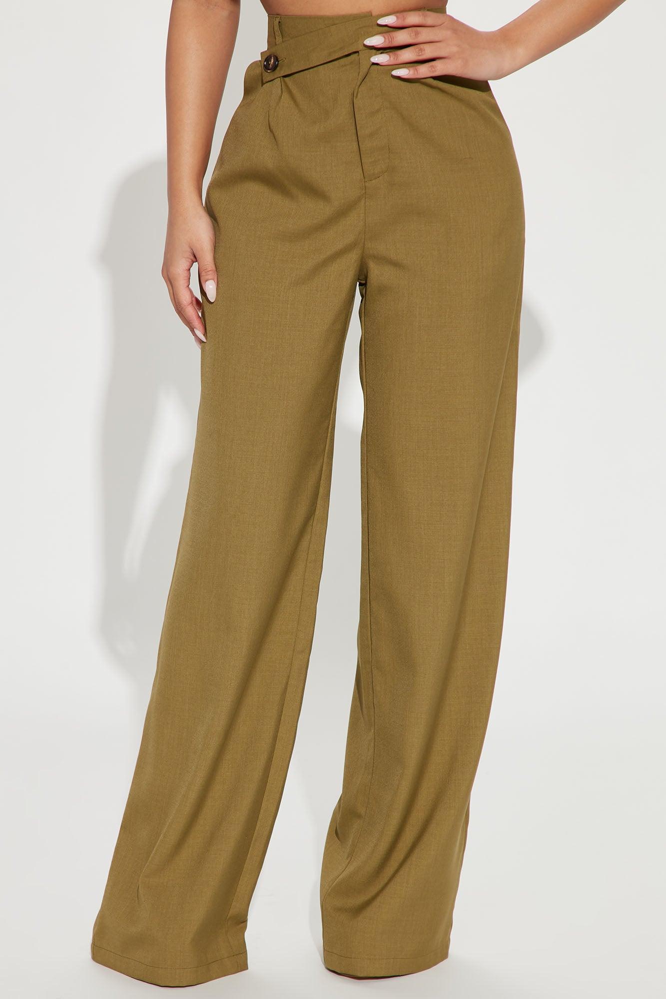 Karli Wide Leg Pant - Chartreuse Product Image