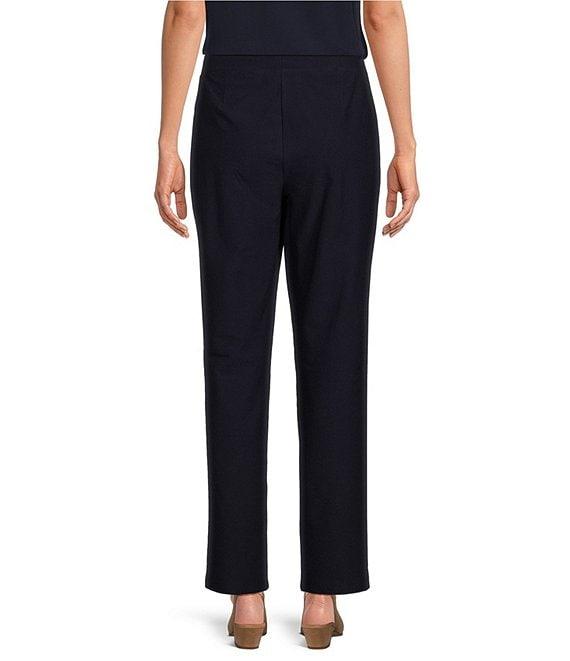 Eileen Fisher Textured Washable Stretch Crepe Slim Pull-On Ankle Pants Product Image